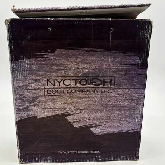 NYC Tough Boots Co Mens 10.5 Steel Toe Brown Leather Work Safety Waterproof NWT